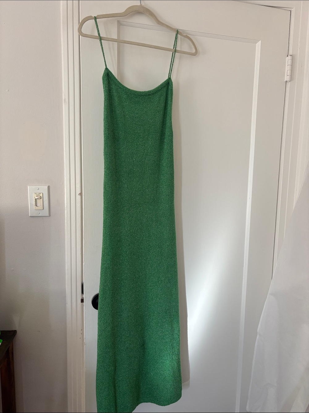 Showpo Green Slip Maxi Dress with Thin Straps